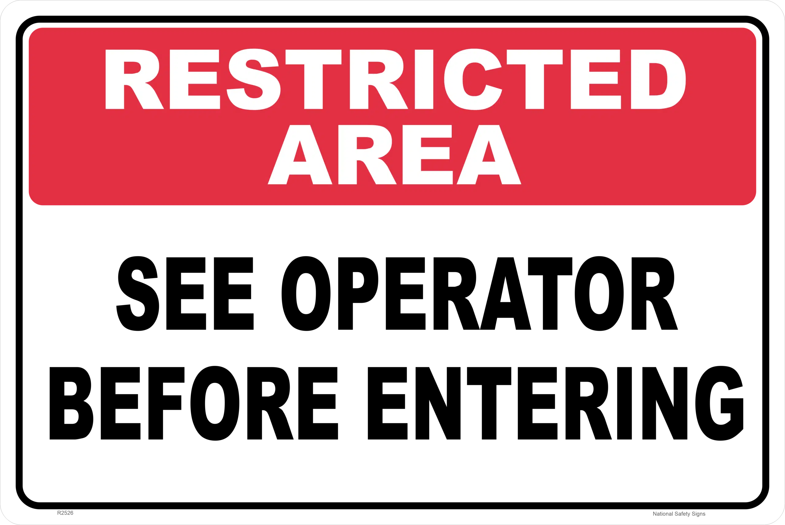Restricted See Operator Before Entering R2544