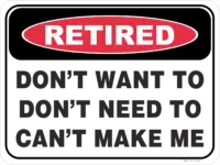 Novelty Retired sign NS562