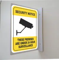 24Hr Surveillance Projection Wall Sign     S28109