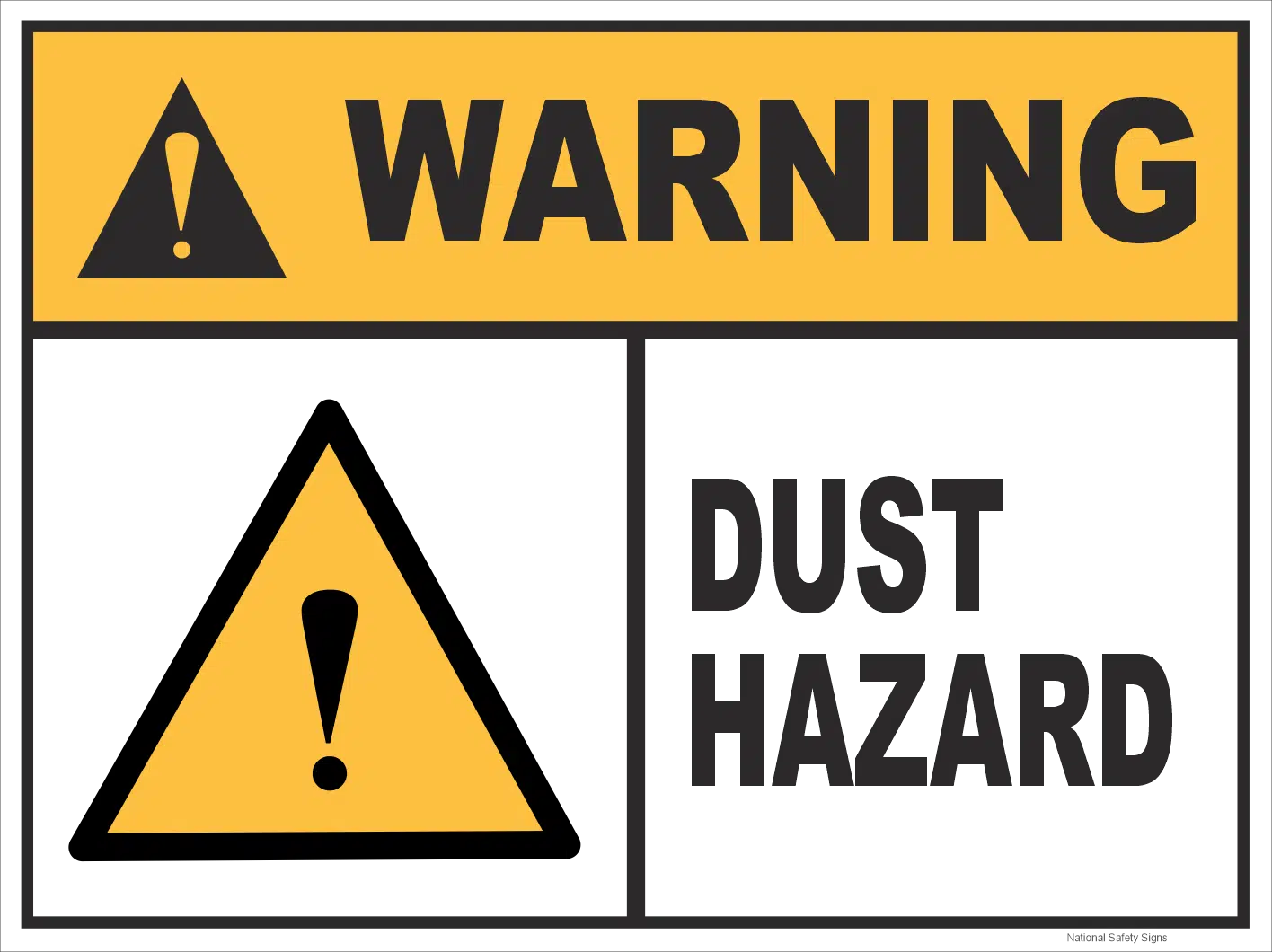 Dust Hazard Sign    W30308