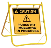 Forestry Mulching sign with stand A40295