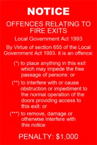 Fire Offences sign         F14130