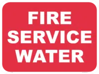 Fire Service Water sign F14129