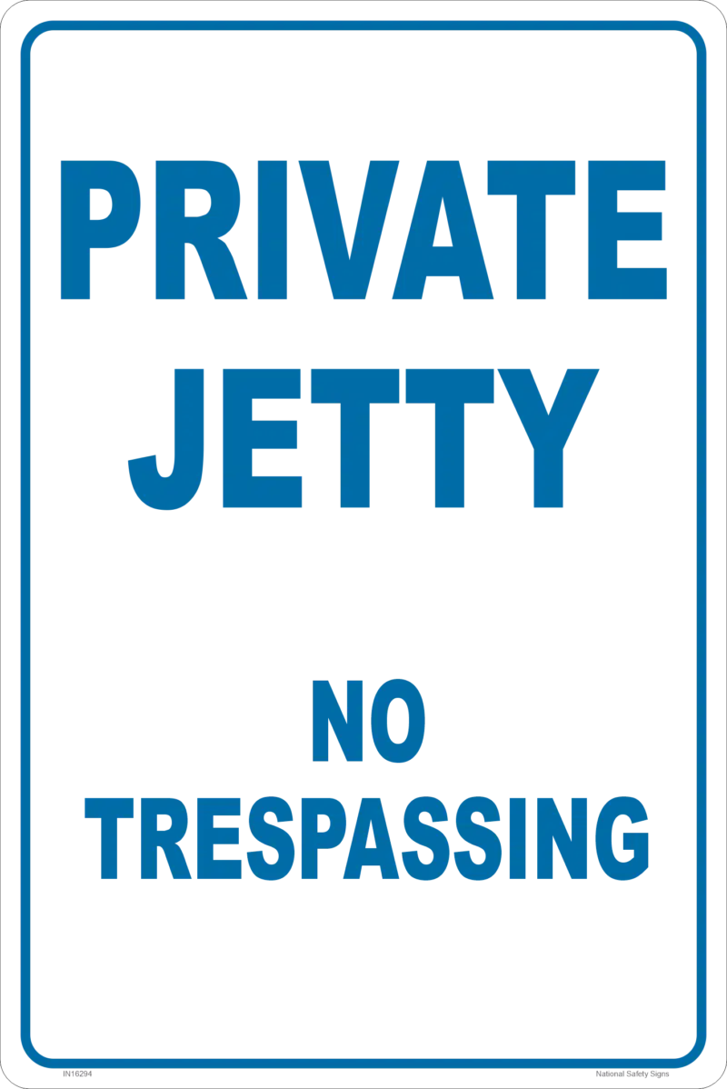Private Jetty Sign    IN16294