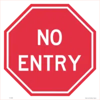 No Entry sign  IN16296
