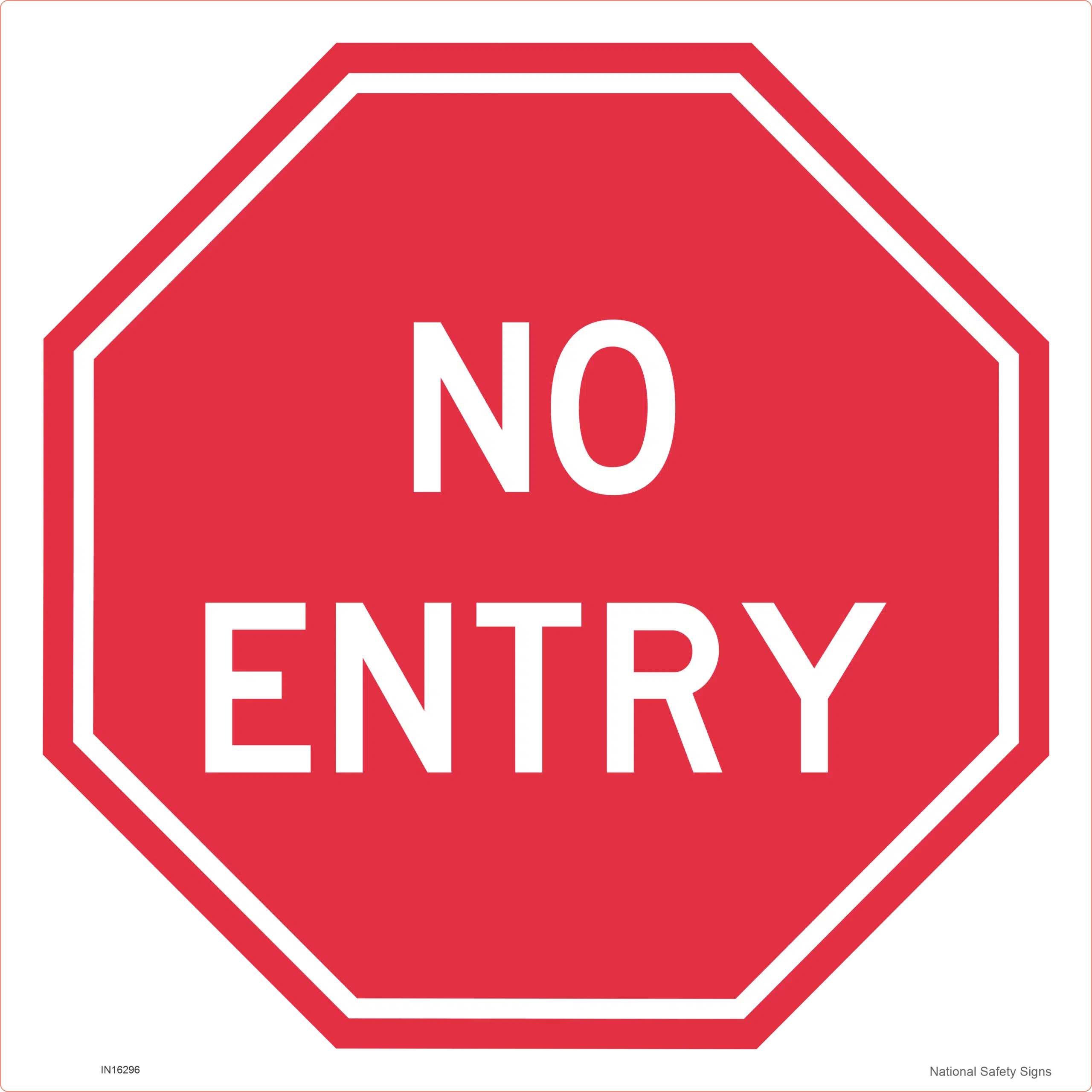 No Entry sign  IN16296