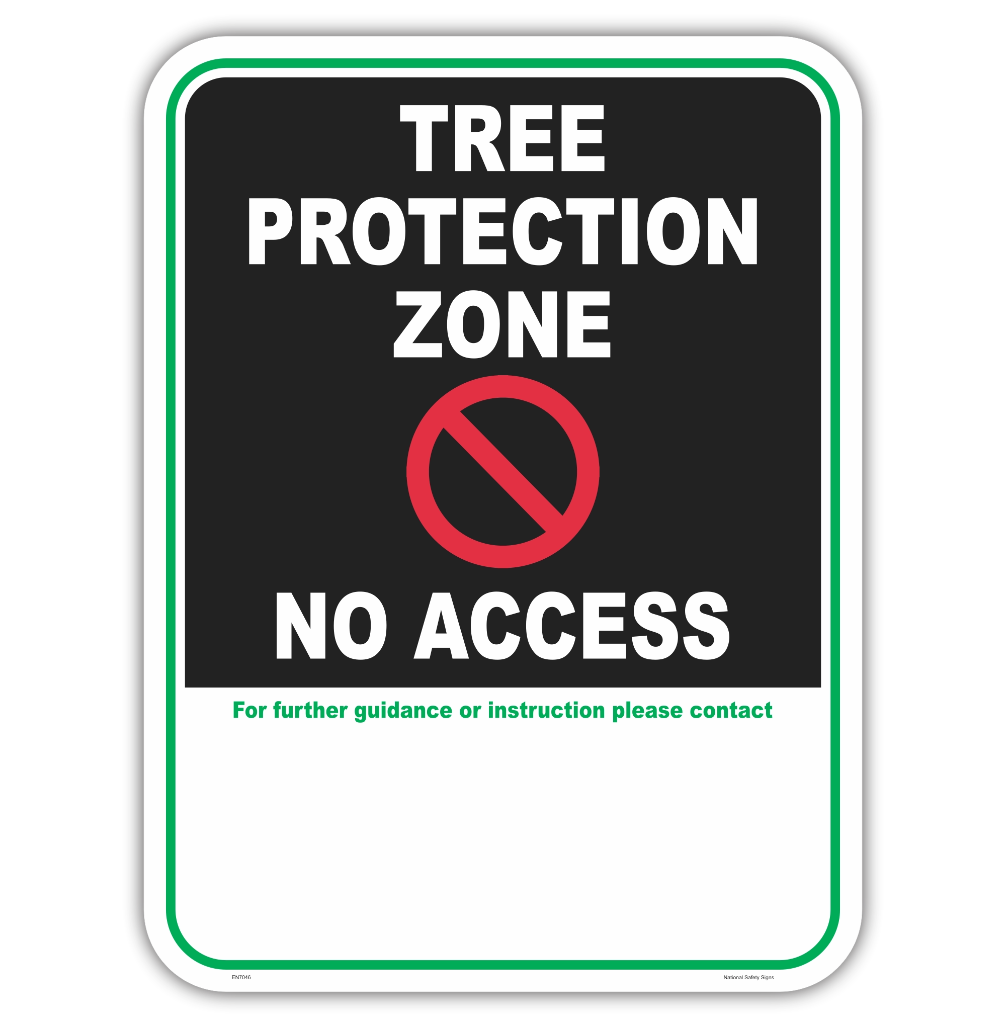 Tree Protection Zone No Access Sign EN7047