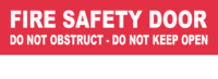 Fire Safety Door Notice    F14132 - Red