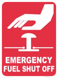 Emergency Fuel Shut Off Sign F14135