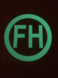 Luminous Fire Hydrant Location sticker   F14133
