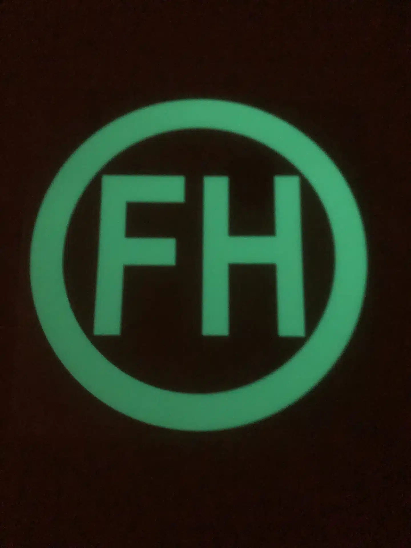 Luminous Fire Hydrant Location sticker   F14133