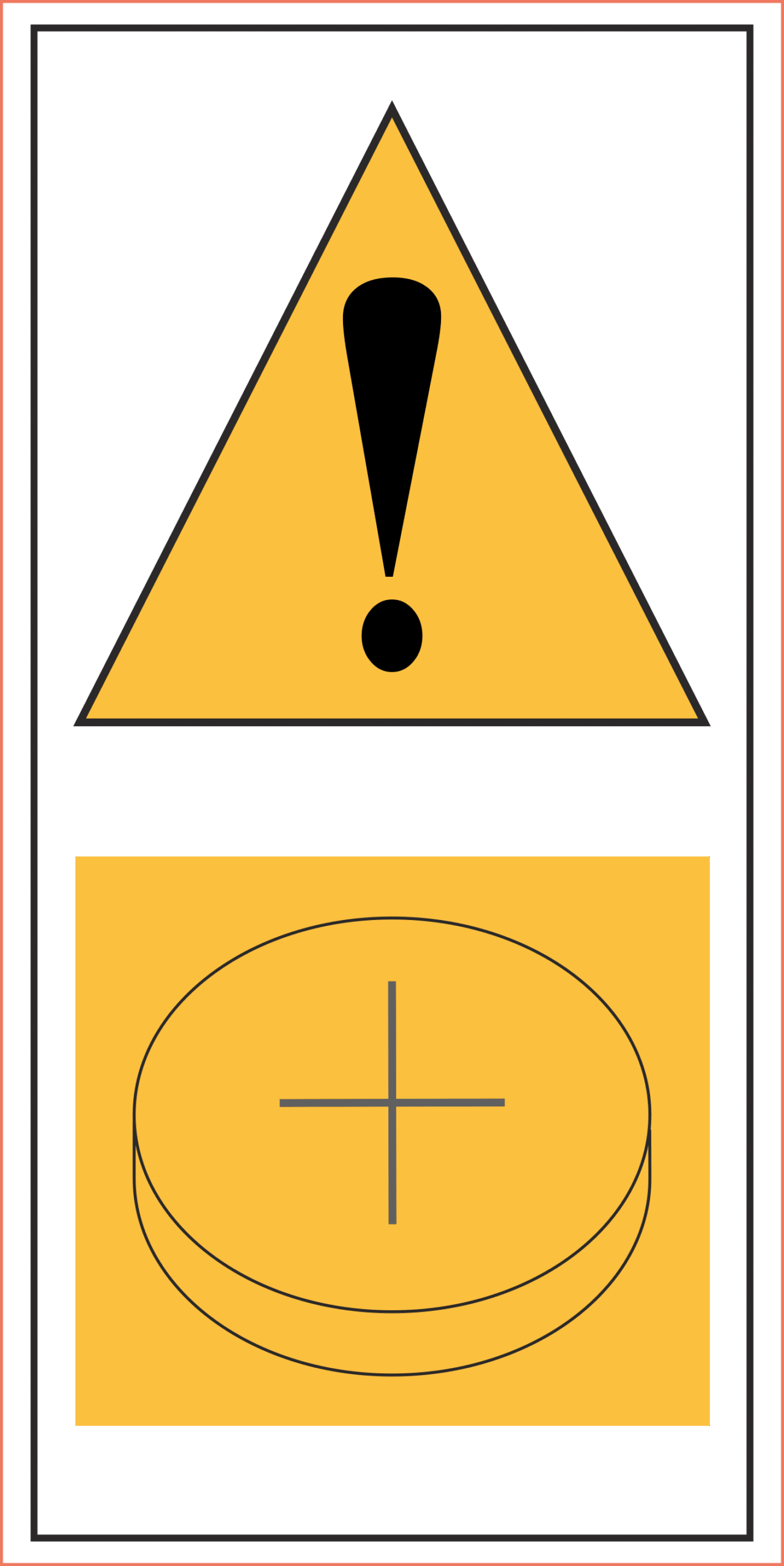 Button Battery Warning Sticker 40mm x 20mm IN16299
