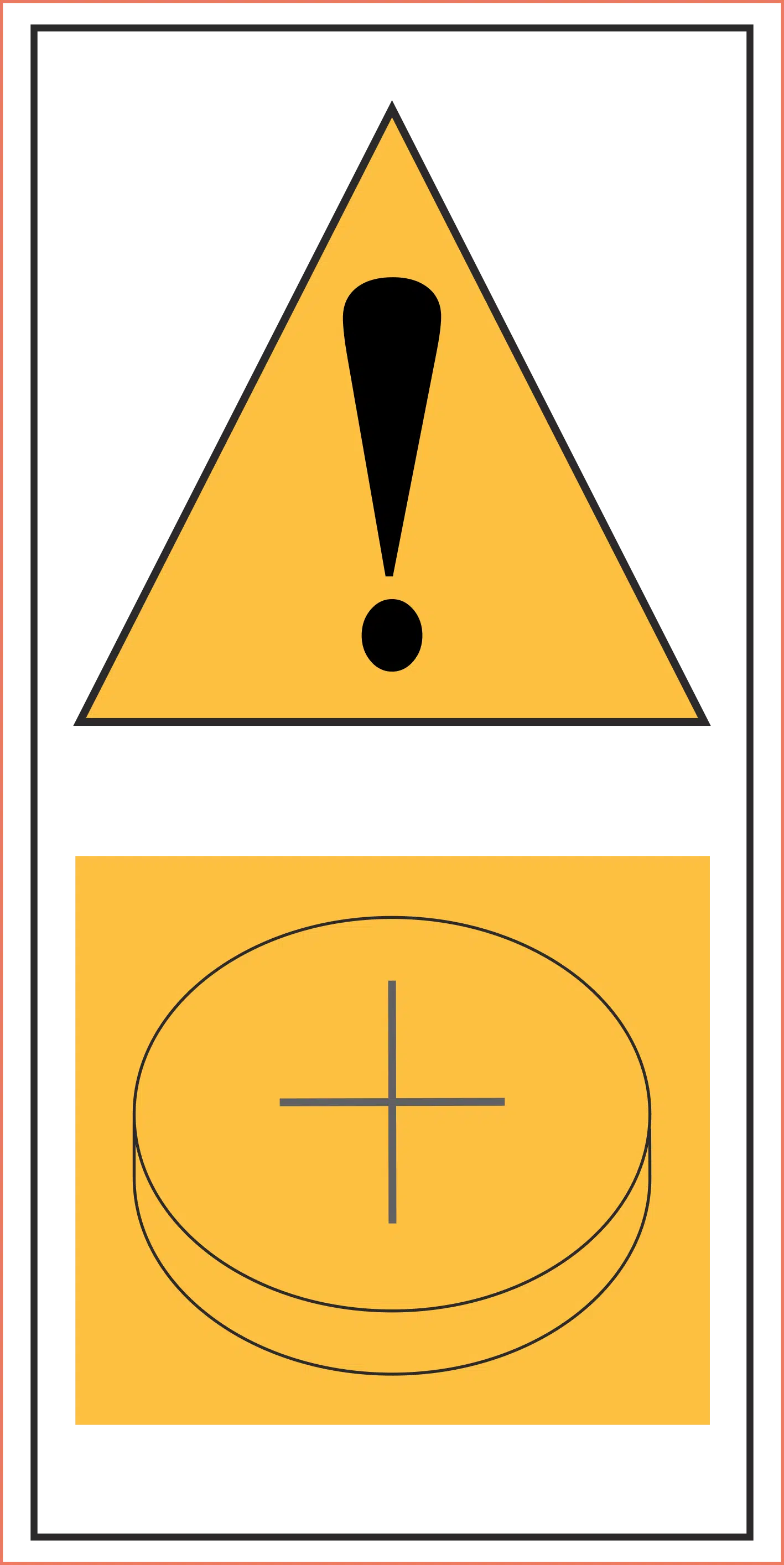 Button Battery Warning Sticker 40mm x 20mm    IN16299