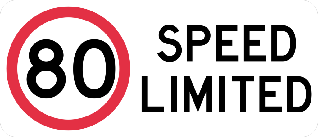 80 Speed Limited Sign - National Safety Signs