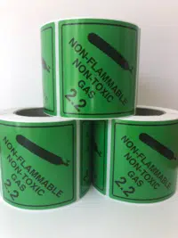 Non Flammable Non Toxic Gas 2.2 - 500 labels per roll H15184