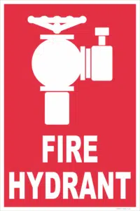 Fire Hydrant sign        F14139