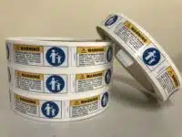 Button Battery Keep Out Of Reach Sticker Roll of 500   IN16302