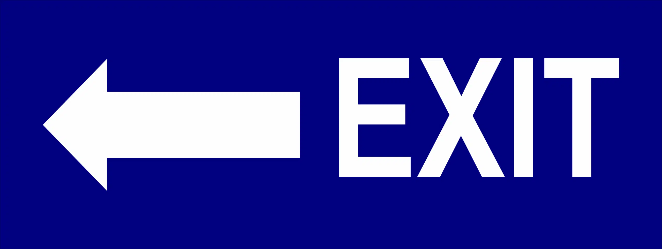 Cobalt Blue Exit Sign  IN16308