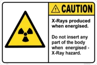 X-rays Produced when Energised sign L1729