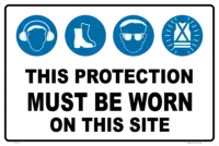 This Protection Must be Worn On Site       M18118