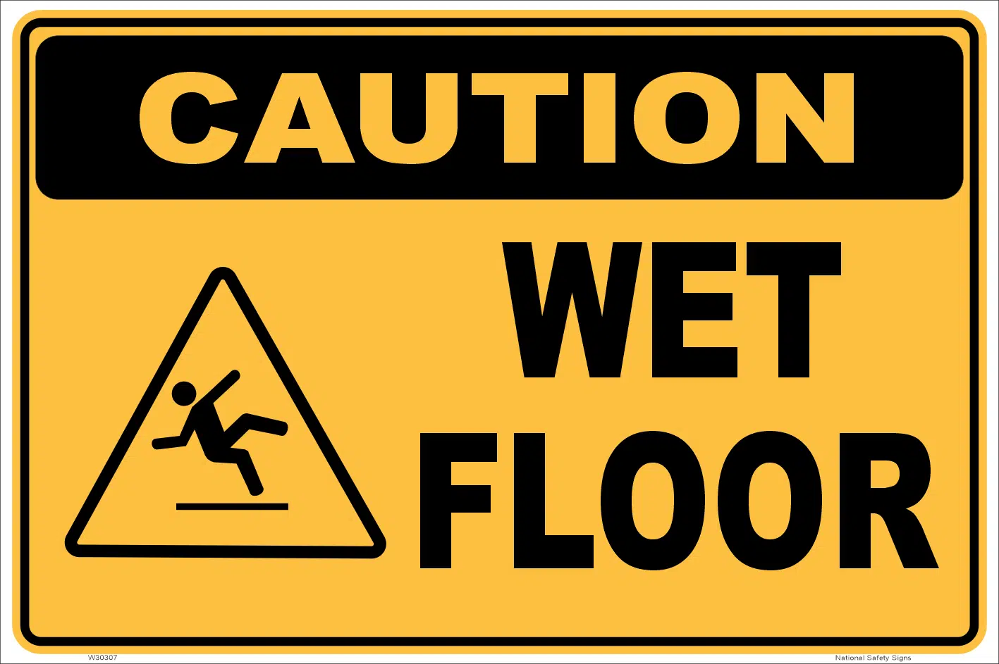 Caution Wet Floor        W30319
