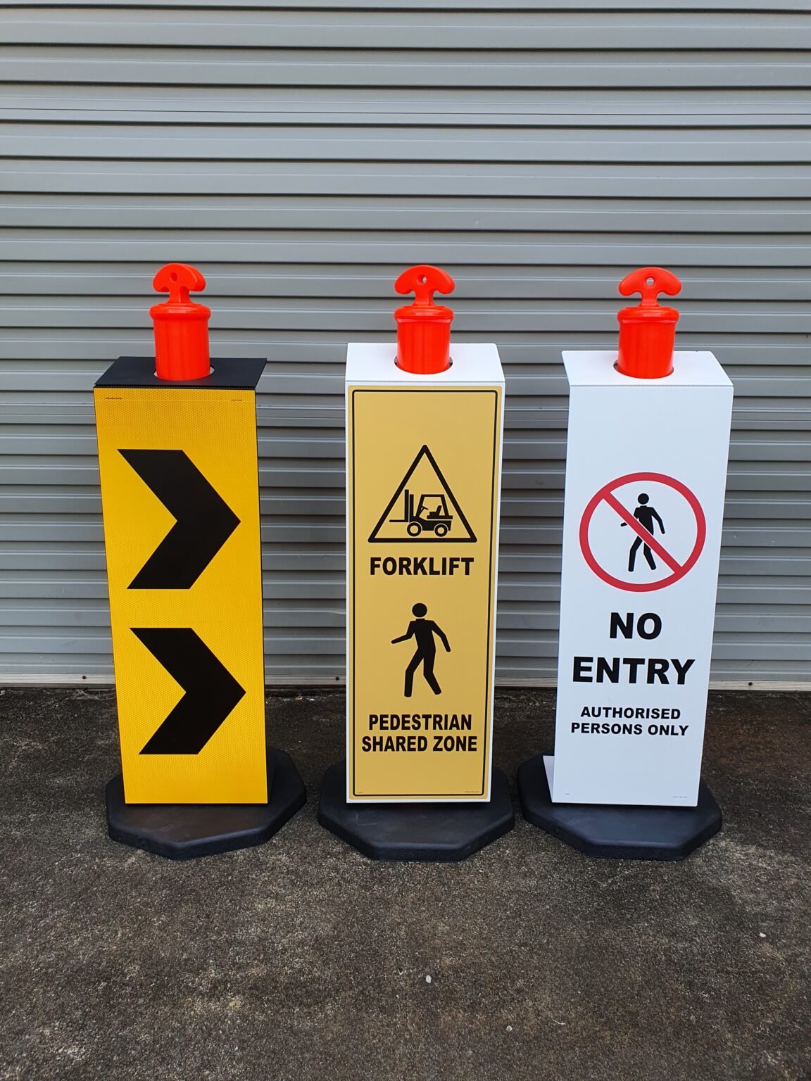 Shared Zone Bollard sign - National Safety Signs