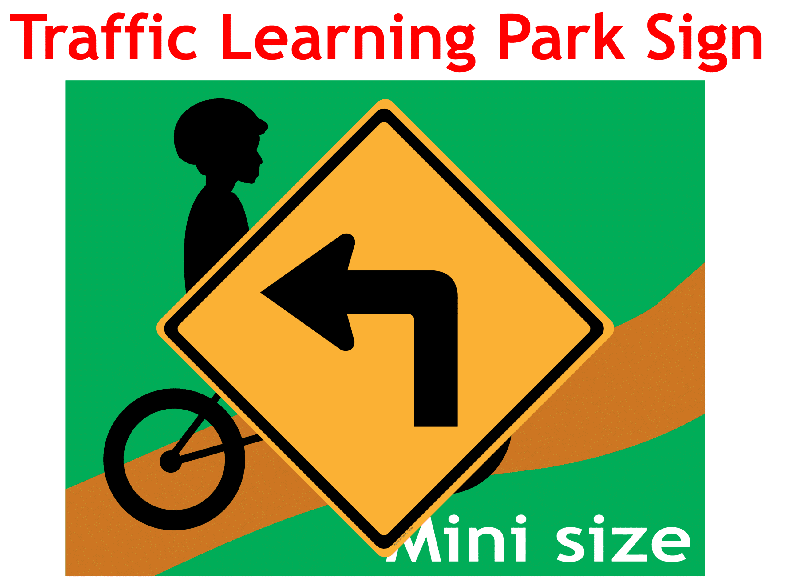 Playground Left Turn Sign CP3314