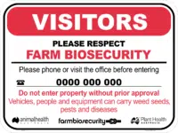 Farm Biosecurity Sign EN32227