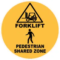 Shared Zone Floor sign IN16310