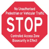 Stop Biosecurity in Effect 600mm Sign RD577