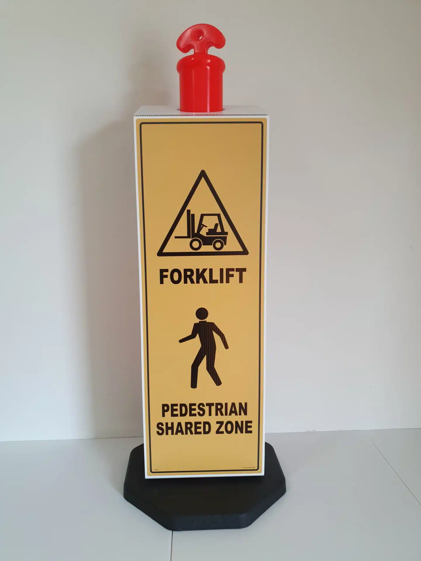 Forklift Shared Zone Bollard sign B3203