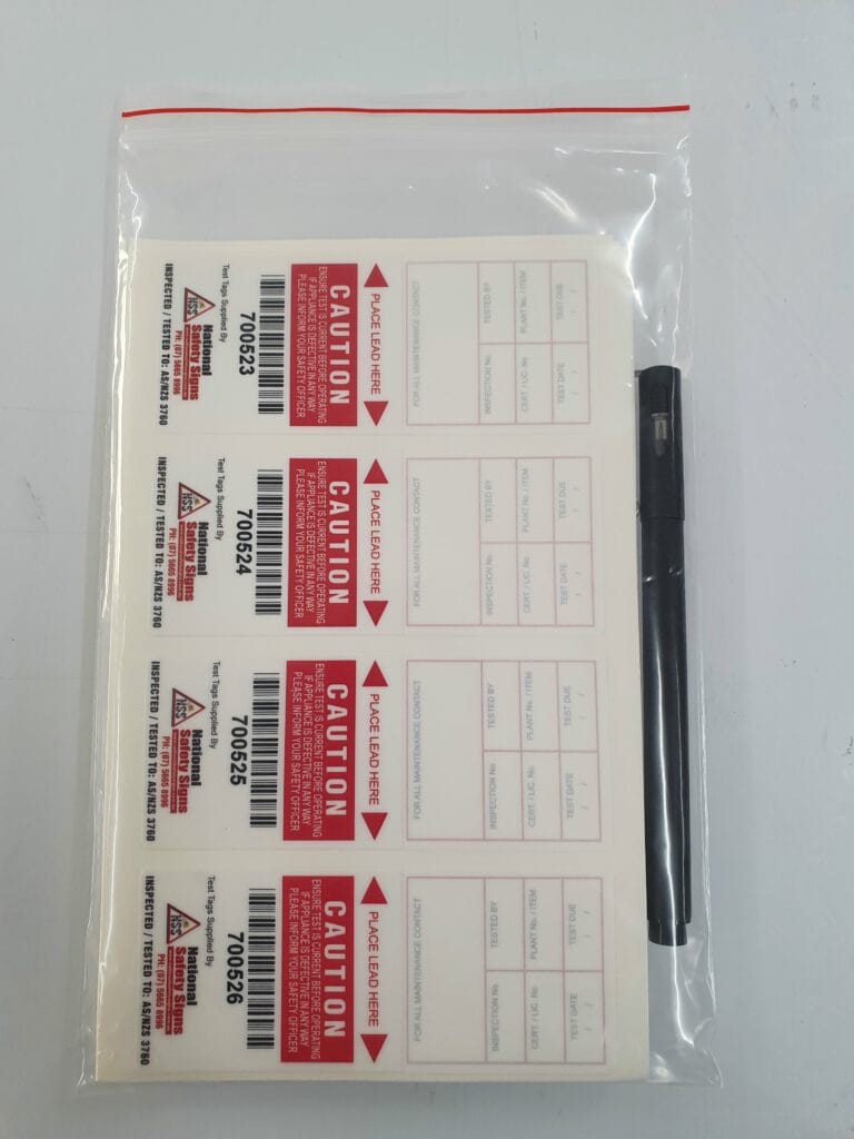 Test and Tags - Self Laminating - National Safety Signs