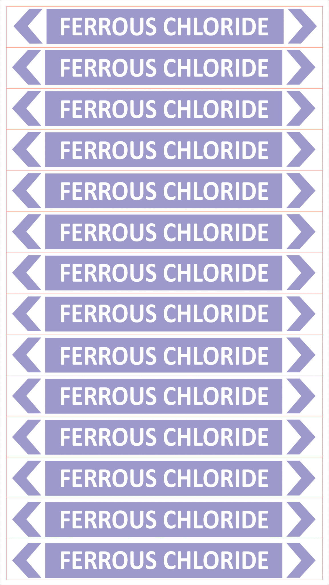 Ferrous Chloride Pipe Marker PI 450518 - National Safety Signs