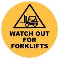 Watch Out For Forklifts Floor sign F1105