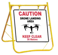 Drone Landing area Sign and Stand Combo A400318