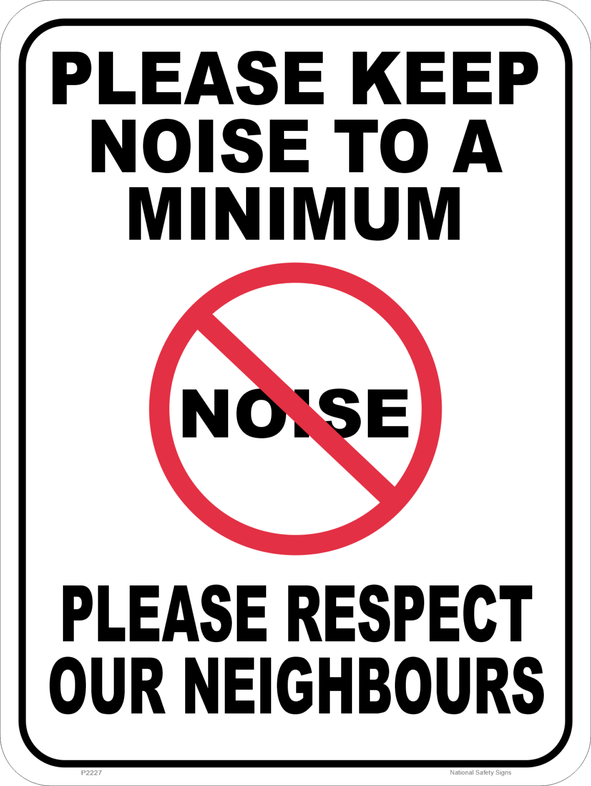 Keep Noise To A Minimum Sign National Safety Signs 9324