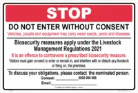 Farm Biosecurity Management Sign  EN32232
