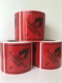 Flammable Liquid Class 3 - 500 labels per roll H15192
