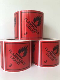 Flammable Liquid Class 3  - 500 labels per roll  H15192