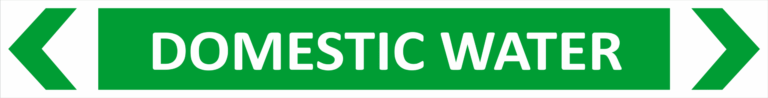 Domestic Water Pipe Marker PI 450118 - National Safety Signs