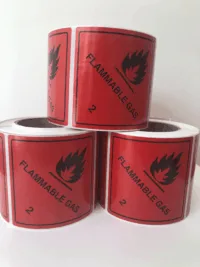 Flammable Gas Class 2 - 500 labels per roll H15191