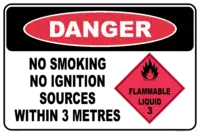 Danger No Ignition Sources within 3 metres D10375