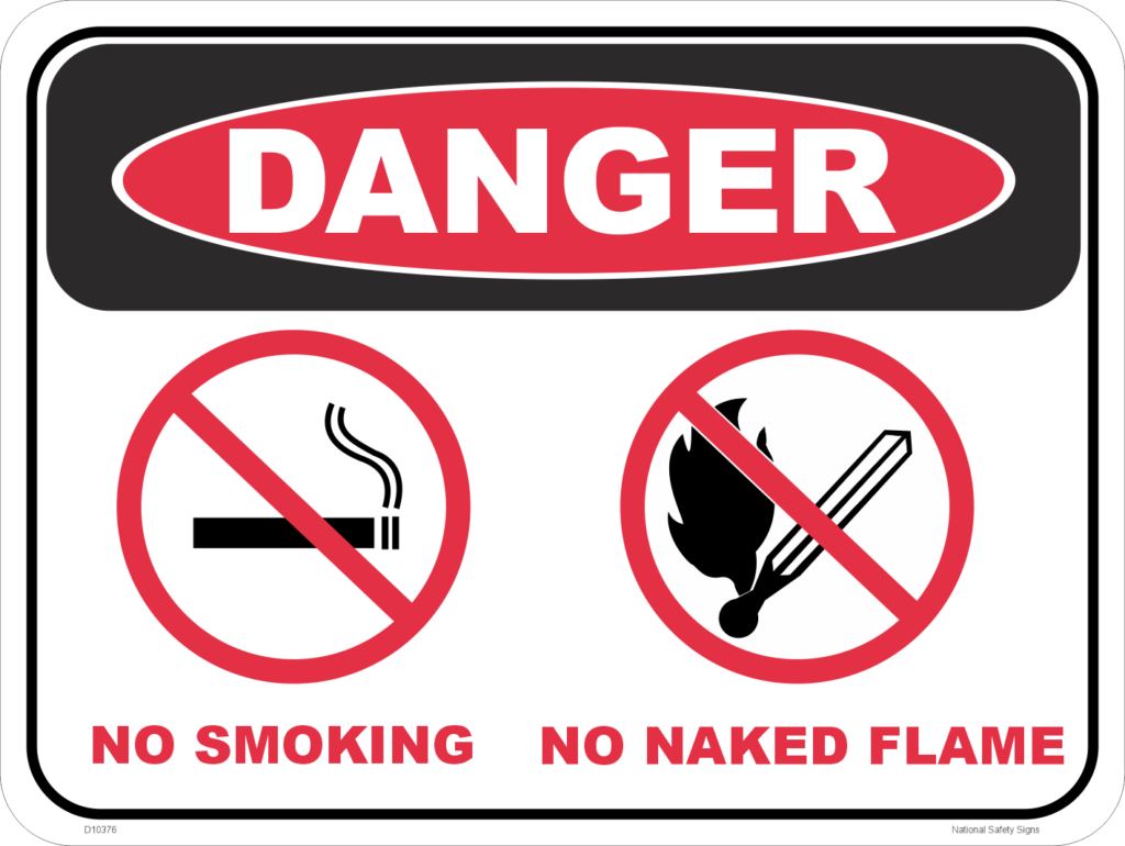 No Smoking Area Poster No Smoking No Naked Lights Sign First Safety - View #6