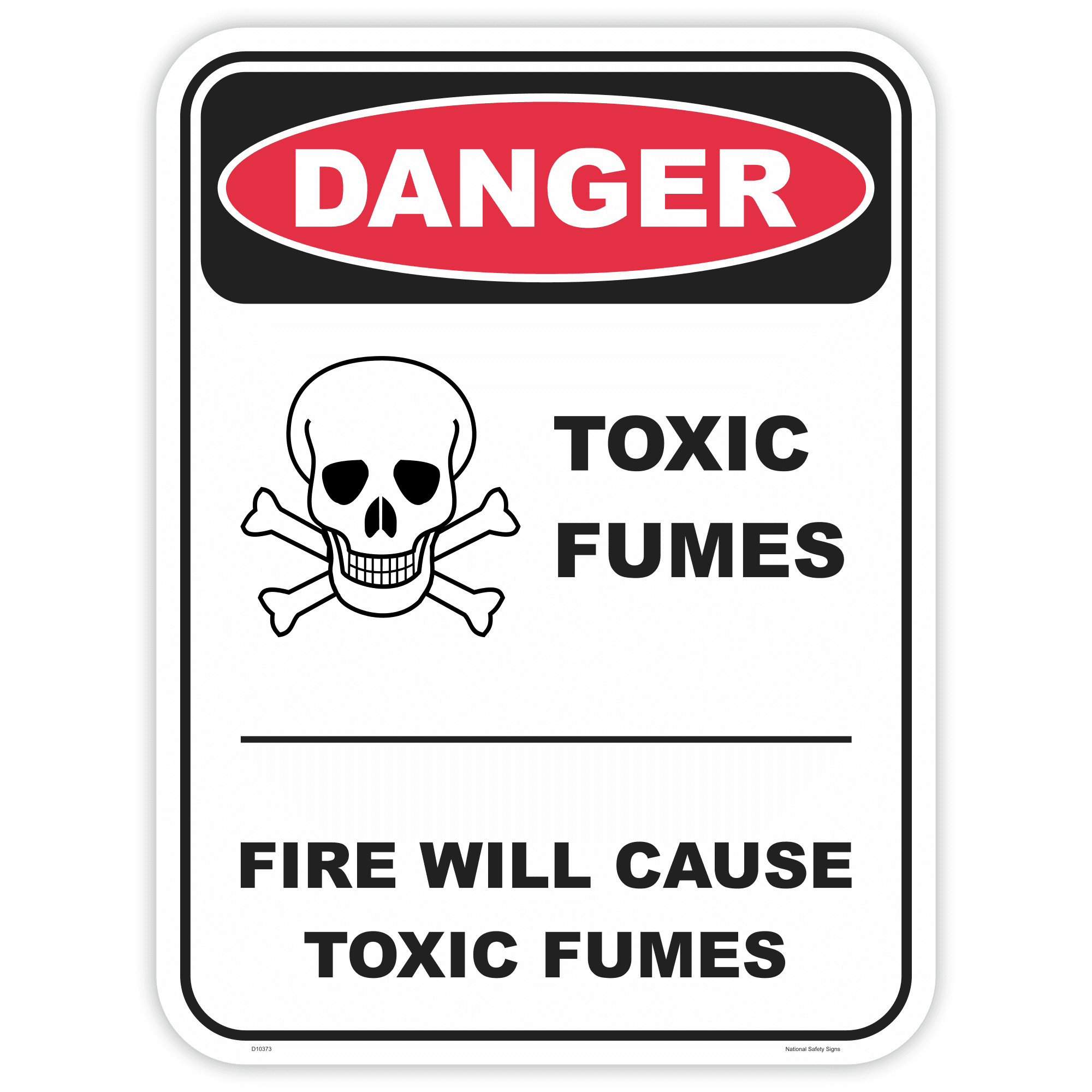 Danger toxic fumes safety sign - AS1319 compliant, National Safety Signs Australia