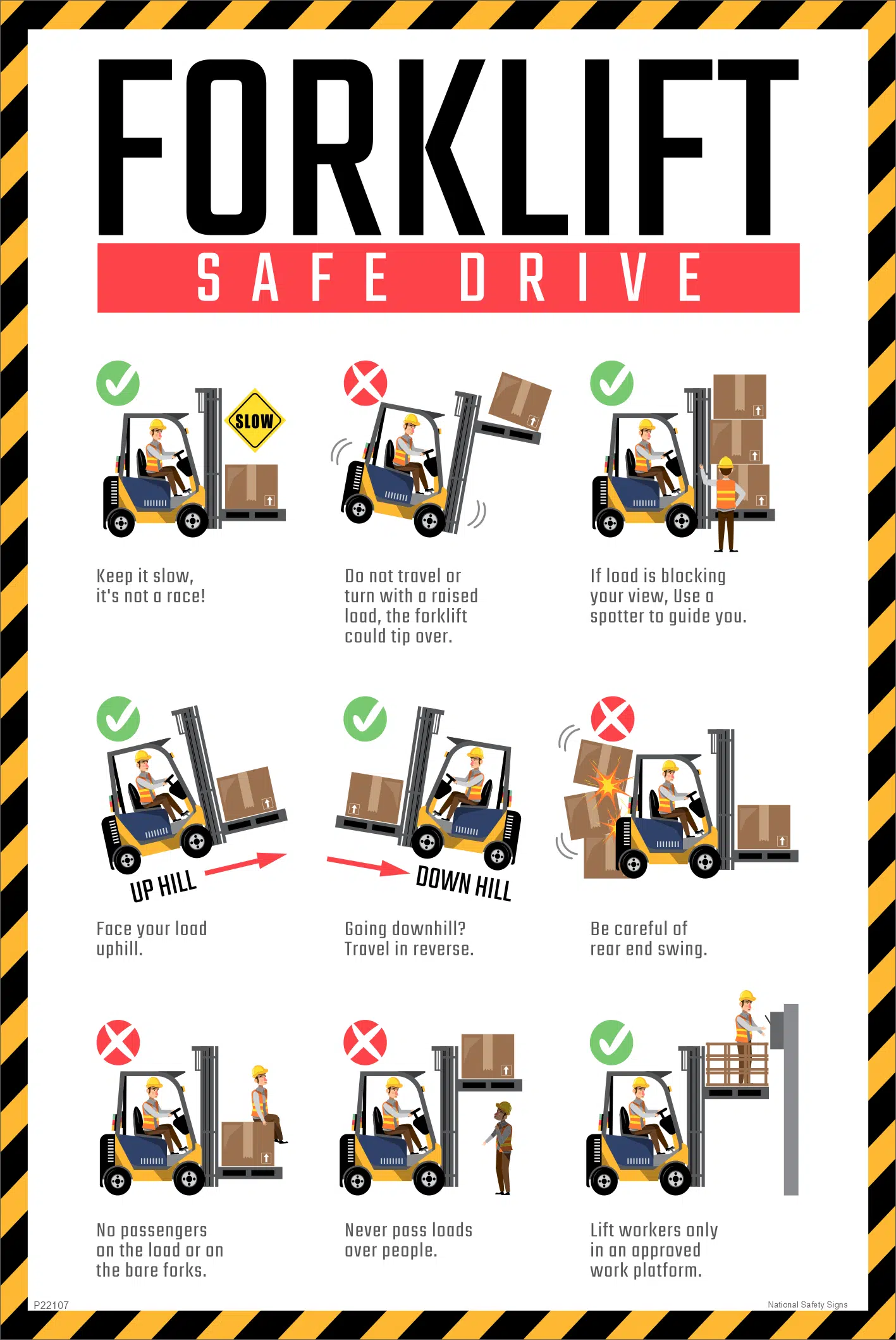 Forklift Safe Drive sign  IN16319