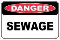 Danger Sewage Sign D10378