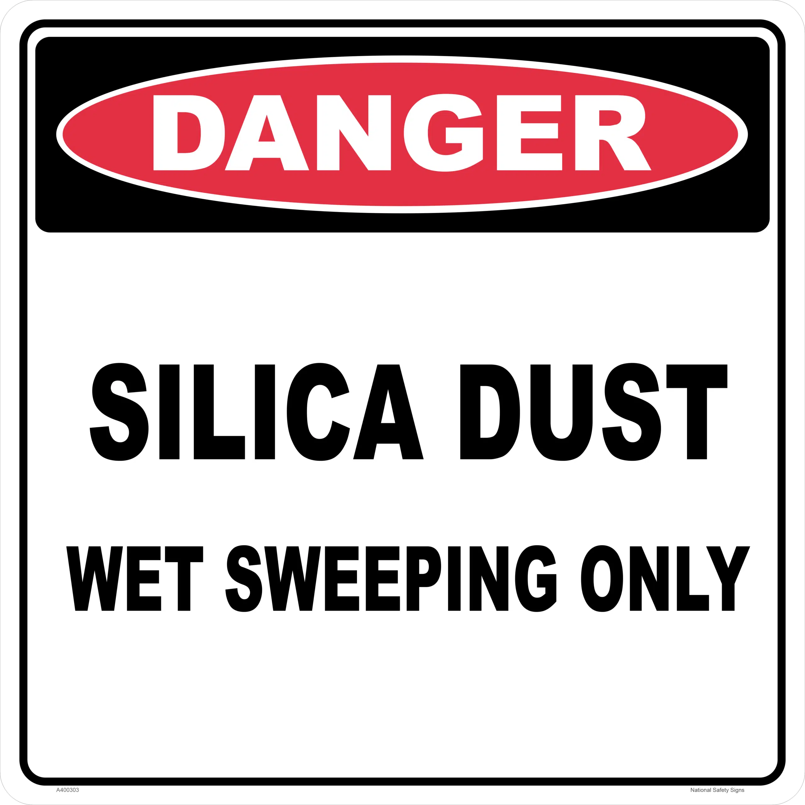 DANGER Silica Dust Sign and Stand Combo A400308 - Image 2
