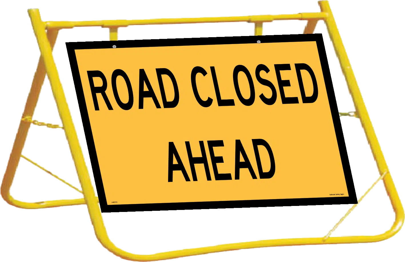Road Closed Ahead Sign with Stand A400312