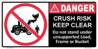 Danger Crush Risk Keep Clear D10380