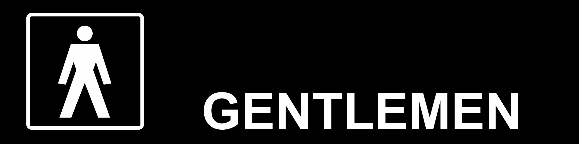 Gentlemen Toilet Acrylic Sign  IN16320